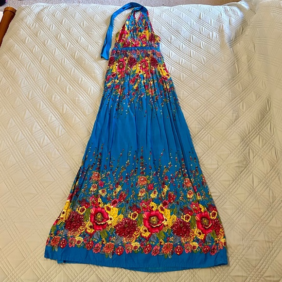 Colorful Women’s Halter Dress, NEVER WORN, Estimated Size Small - Picture 1 of 9